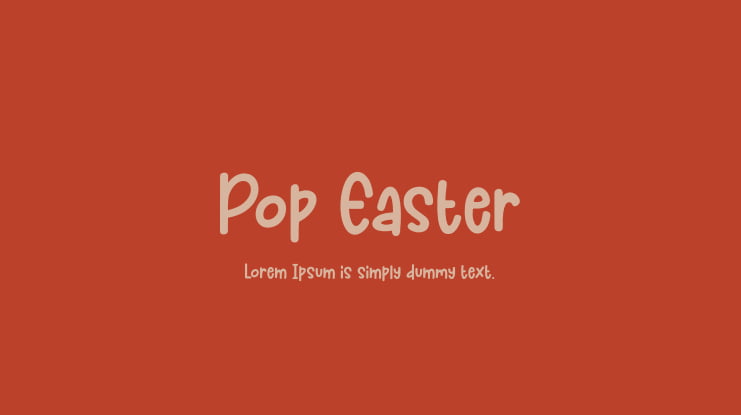 Pop Easter Font