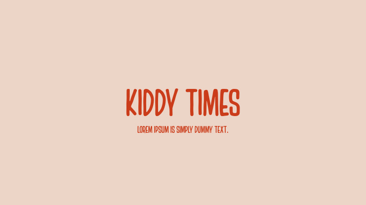Kiddy Times Font