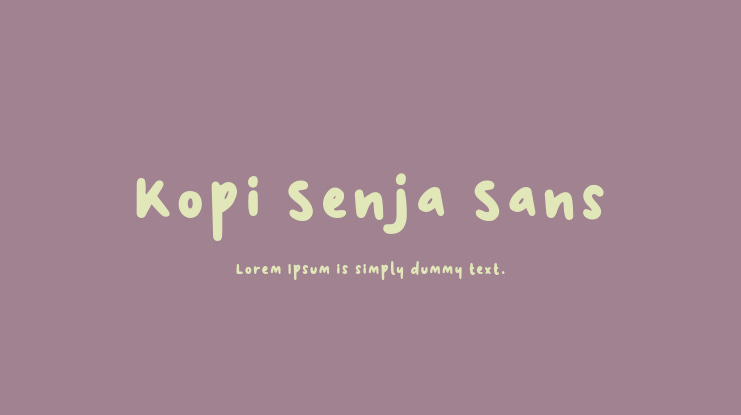 Kopi Senja Sans Font Family