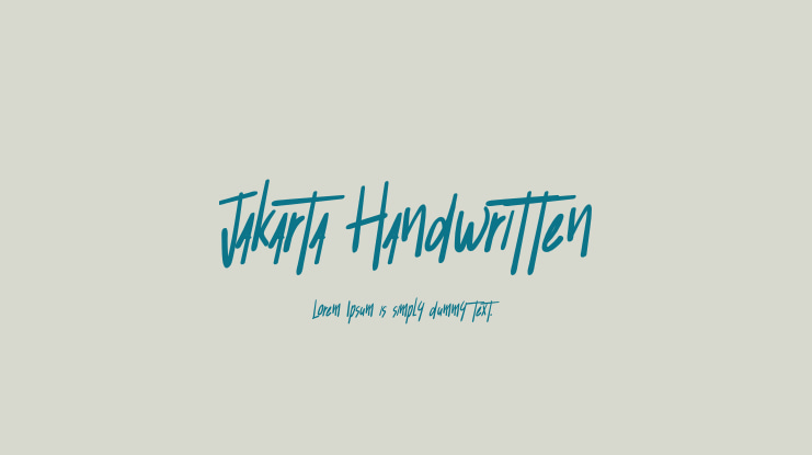 Jakarta Handwritten Font