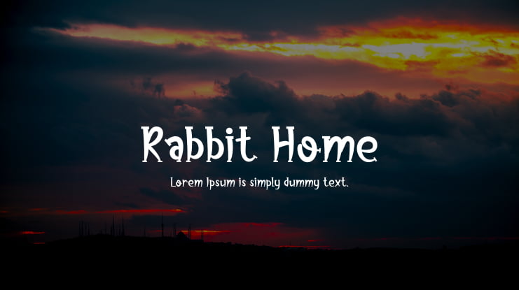 Rabbit Home Font
