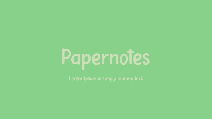 Papernotes Font Family