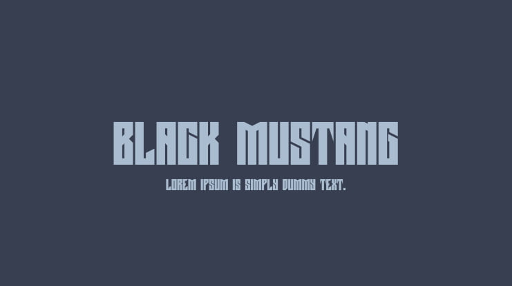 Black Mustang Font