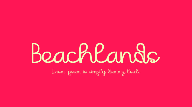 Beachlands Font