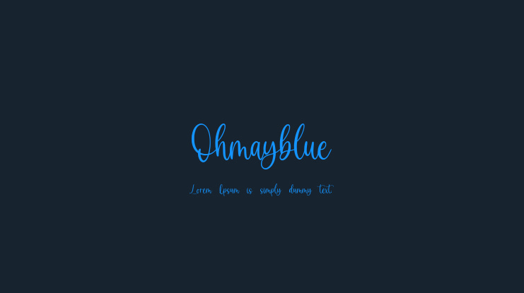 Ohmayblue Font