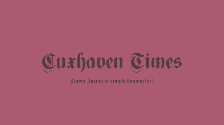 Cuxhaven Times Font
