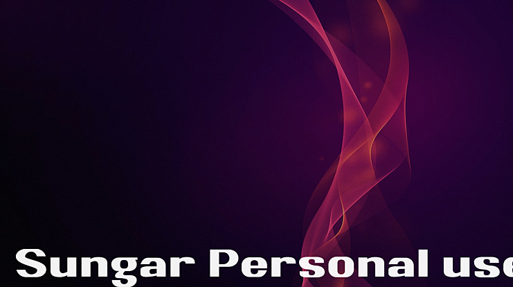 Sungar Personal use Font Family