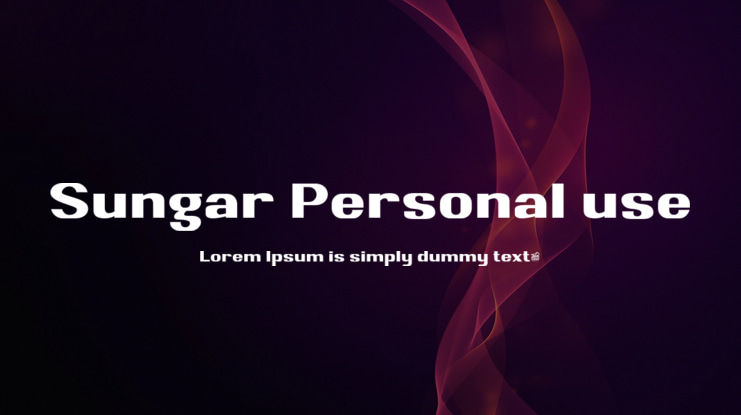 Sungar Personal use Font Family