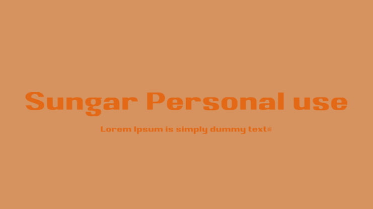 Sungar Personal use Font Family