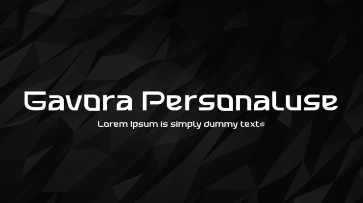 Gavora Personaluse Font Family