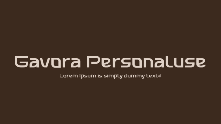 Gavora Personaluse Font Family