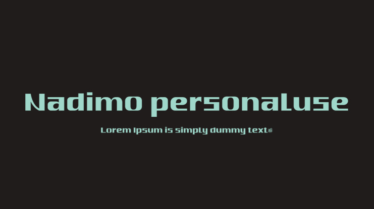 Nadimo personaluse Font Family