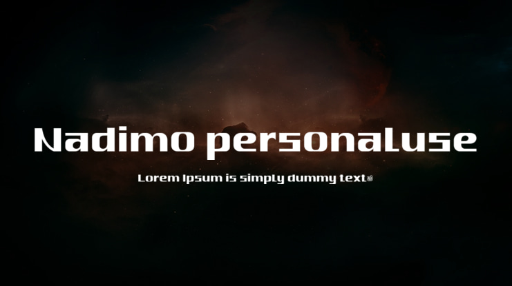 Nadimo personaluse Font Family