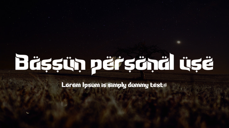 Bassun personal use Font