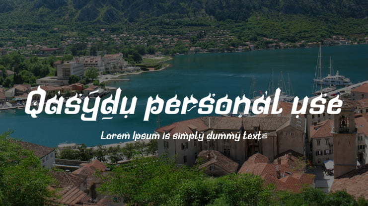 Qasydu personal use Font
