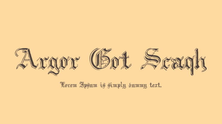 Argor Got Scaqh Font