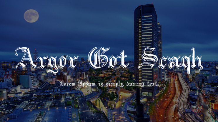 Argor Got Scaqh Font