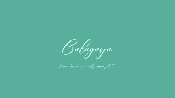 Balagaya Font