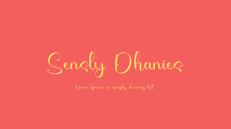 Sensly Dhanies Font