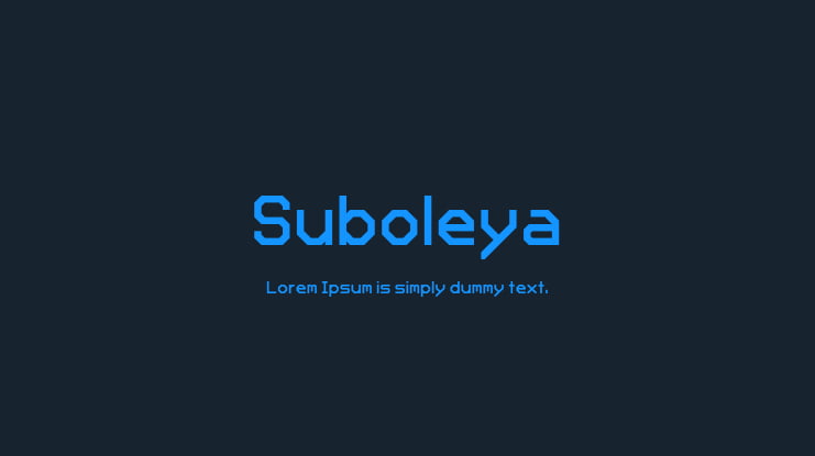 Suboleya Font