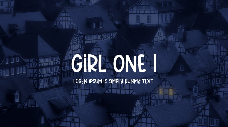 GIRL ONE 1 Font