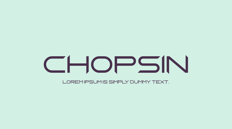 Chopsin Font
