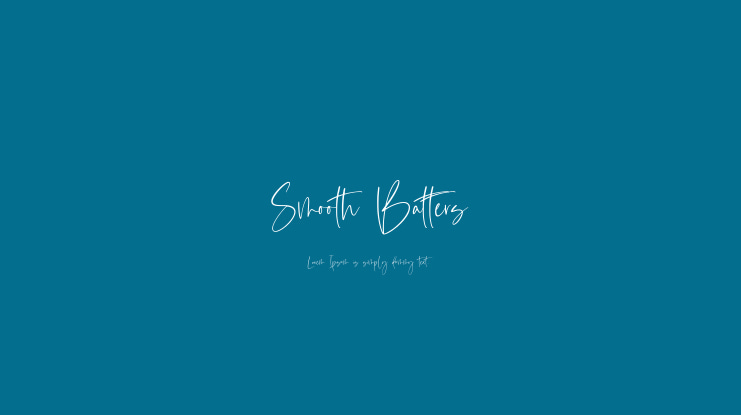 Smooth Batters Font