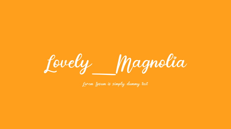 Lovely_Magnolia Font