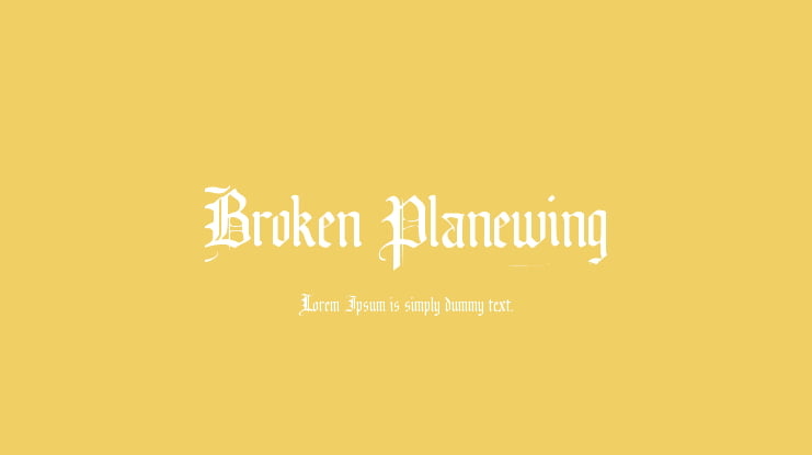 Broken Planewing Font