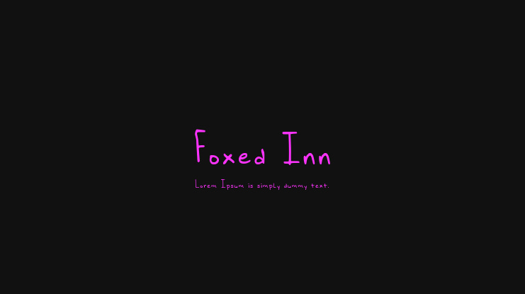 Foxed Inn Font