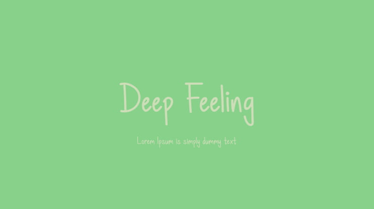 Deep Feeling Font