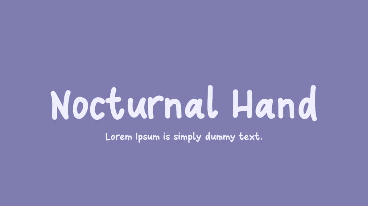 Nocturnal Hand Font