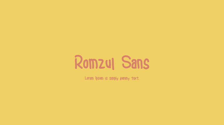 Romzul Sans Font