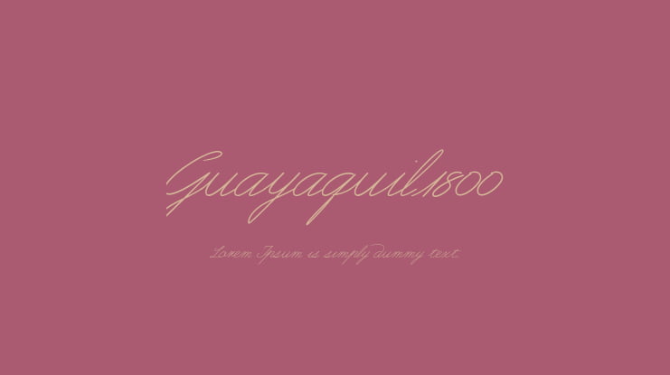 Guayaquil1800 Font