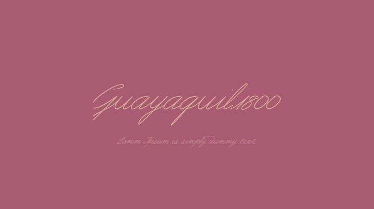 Guayaquil1800 Font