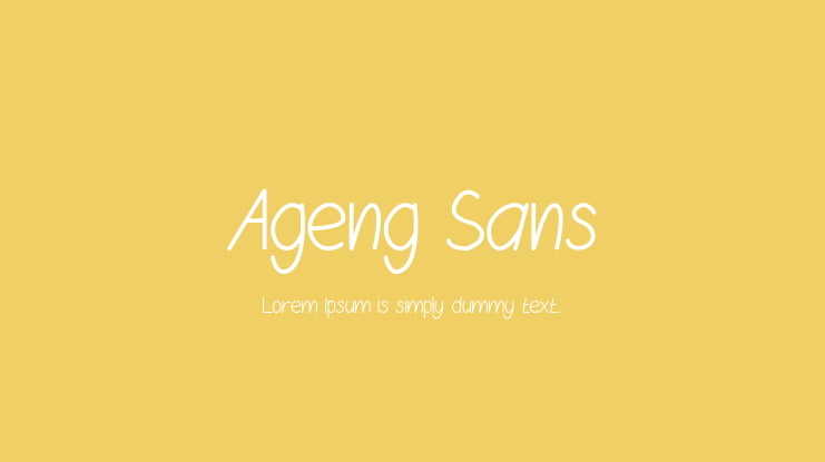Ageng Sans Font