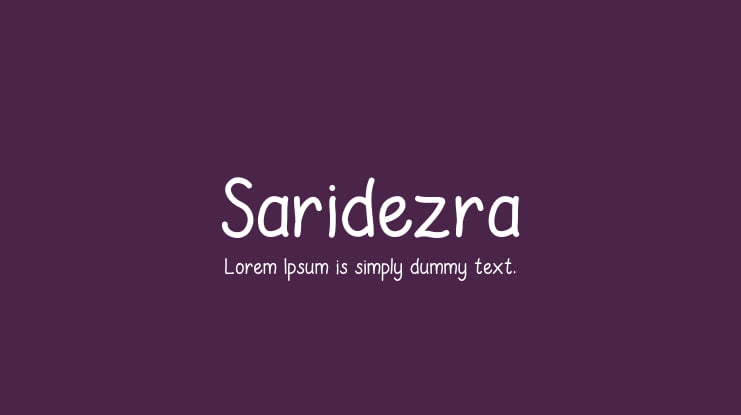 Saridezra Font