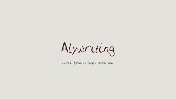 Alywriting Font