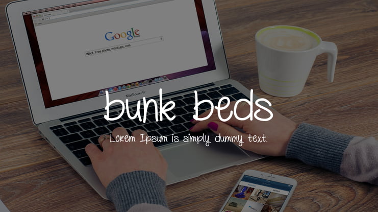 bunk beds Font
