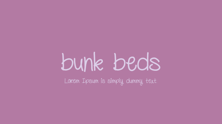 bunk beds Font