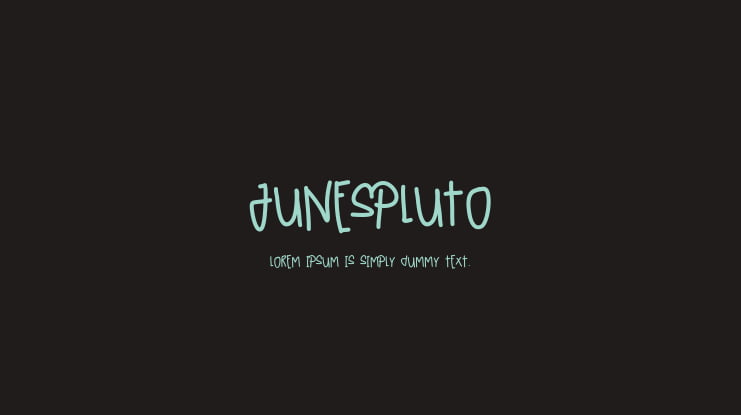 JunesPluto Font