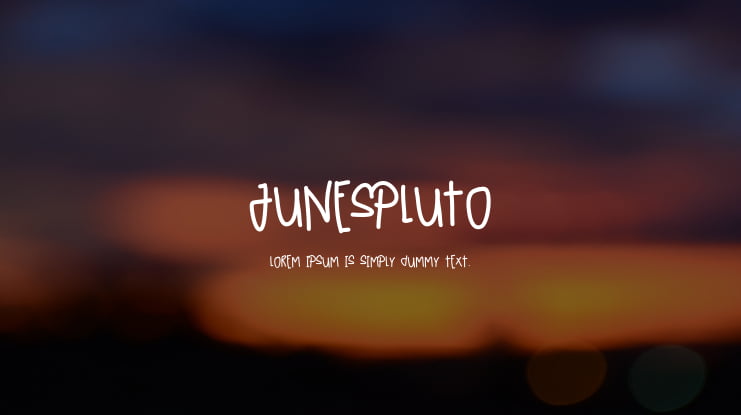 JunesPluto Font