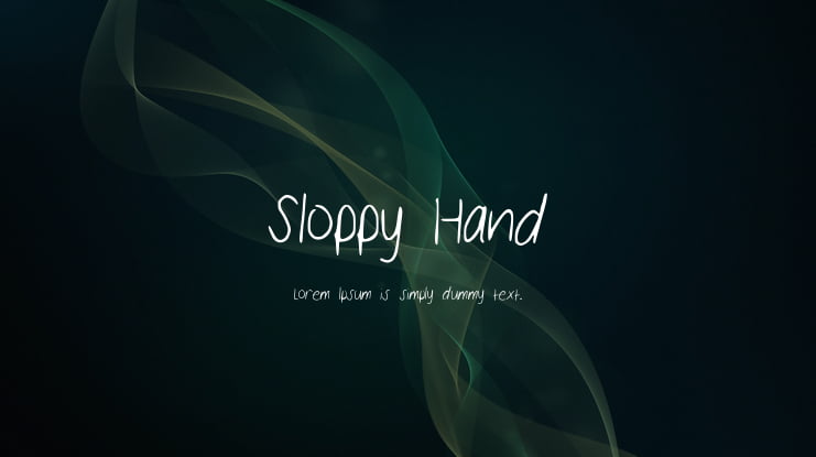 Sloppy_Hand Font