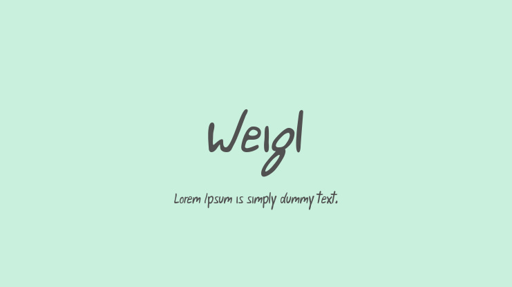 Weigl Font