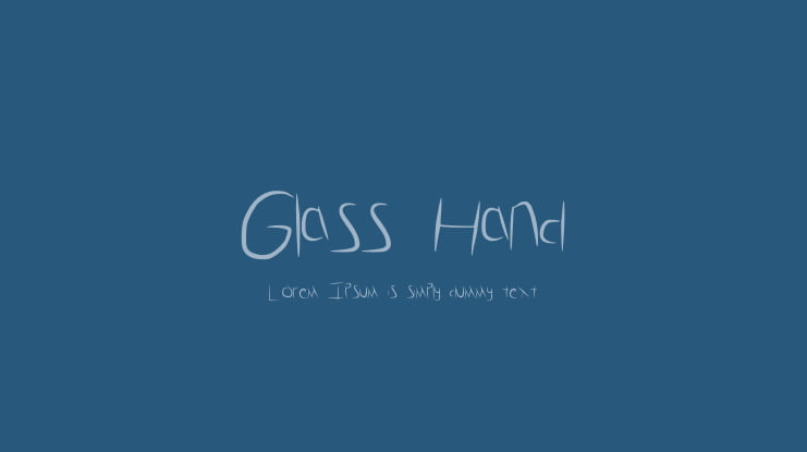 Glass_Hand Font