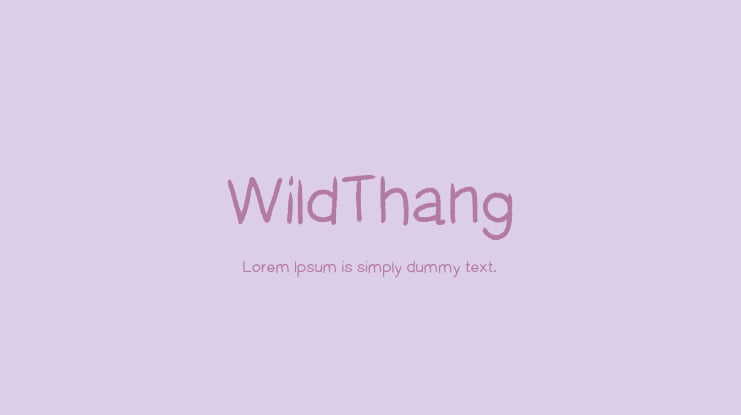 WildThang Font