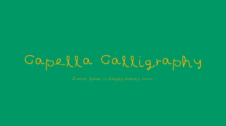 Capella Calligraphy Font