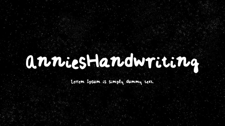 AnniesHandwriting Font