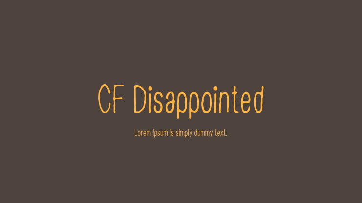 CF Disappointed Font