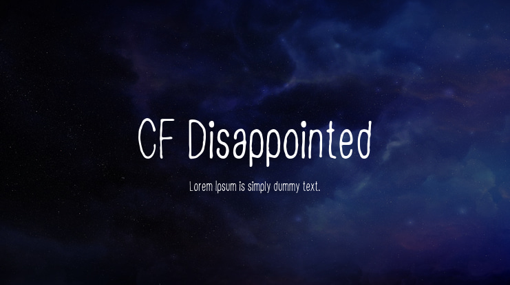 CF Disappointed Font